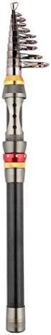 Junadel Carbon Fiber Fishing Rod -Telescopic Travel Spinning Fishing Pole Freshwater and Saltwater Boat Sea Rod-2.7M