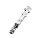 Luer Lock Glass Syringe Measuring Refilling for Oil Wax Lab (10, 2.25ML)