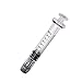 Luer Lock Glass Syringe Measuring Refilling for Oil Wax Lab (10, 2.25ML)