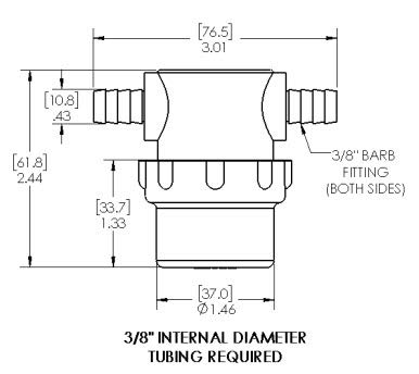 3/8" Hose Barb in-Line Strainer with 50 mesh Stainless Steel Filter Screen