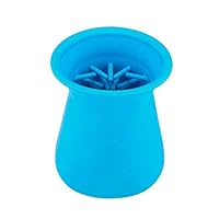 Pet Paw Cleaner Cup,PBudiYr Dog Silicone Foot Washer Cleaning Brush Claws Massage Tool (Dark Blue)