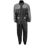 NexGen Ladies XS5031 Grey and Black Water Proof Rain Suit with Cinch Sides - X-Large