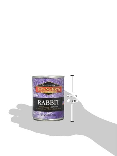 EVANGER’S COMPLEMENTS RABBIT FOR DOGS & CATS – 12 COUNT, 12.5 OZ EACH – SINGLE-PROTEIN FORMULA COOKED IN BROTH – GRAIN & GLUTEN FREE – WET DOG & CAT FOOD