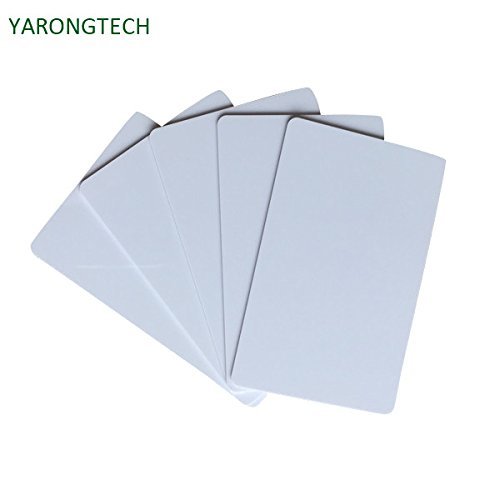 YARONGTECH ISO14443A 13.56MHZ RFID 1K Blank Inkjet Printable White PVC Card for Door Entry Access Control (Pack of 10)