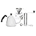 Steel Pour Over Gooseneck Kettle: Small Stainless Coffee and Tea Eco Friendly Stovetop Kitchen Kettles for Loose Leaf Teas or Coffees - Silver Metal No Rust Pot for Travel or Camping with Lid