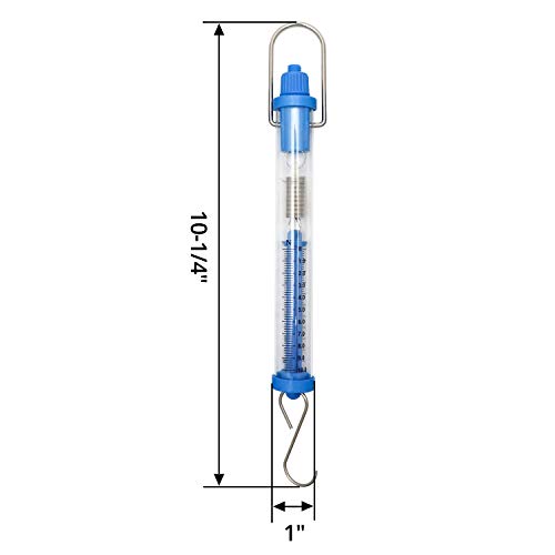 QWORK Spring Scale, Set Of 5Transparent Spring Balance Hanging Tube