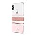 Kate Spade New York Phone Case For Apple iPhone X and 2018 iPhone XS Protective Phone Cases with Slim Design Drop Protection and Floral Print, Charlotte Stripe Rose Gold Glitter/Blush/Clear