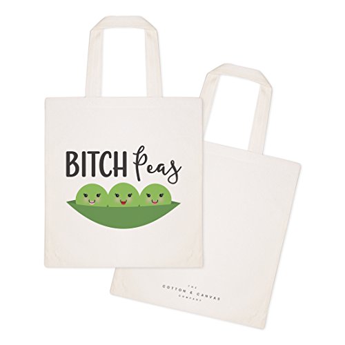 The Cotton & Canvas Co. Bitch Peas Reusable Grocery Bag and Farmers Market Tote Bag