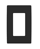 Leviton Renu REWP1-OB One-Gang Screwless Snap-On Wallplate, Onyx Black