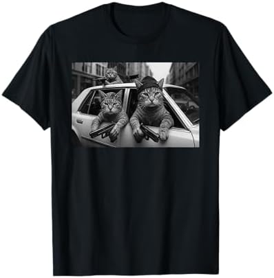 Amazon.com: FRESAN - Gun Cat Lover Cool Kitten Weapon T-Shirt