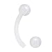 CrazyPiercing 8PCS Cartilage Earring Lip Piercing Eyebrow Ring 16g Curved Barbell Clear Acrylic Bar Rook Conch Bridge Daith Jewelry (8PCS Ball)