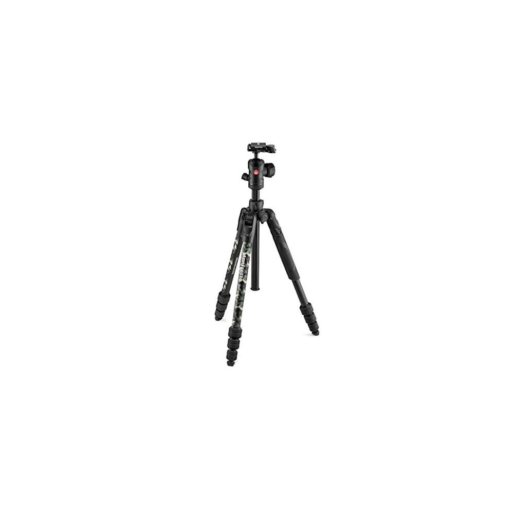 Manfrotto Befree Advanced Camo Travel Tripod, Advanced Travel Tripod Kit, with Ball Head with Ergonomic Controls, Twist Lock Closures, Photography Support, for Video Cameras and Cameras - Green
