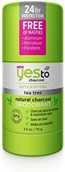 Yes To Tea Tree Scented Natural Charcoal Deodorant 2.5 oz
