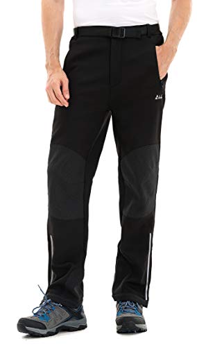 image for Clothin Men's Fleece-Lined Soft Shell Winter Pants - Ski Snow Insulate