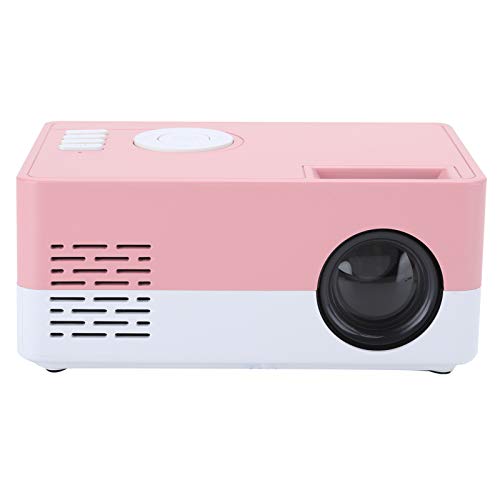 Sorandy LED Projector, Portable with Stand, Hi-Fi Stereo, Manual Focusing, Mini Projector, Home Theater, Movie Projector, Outdoor Movies, Game Entertainment (White UK)