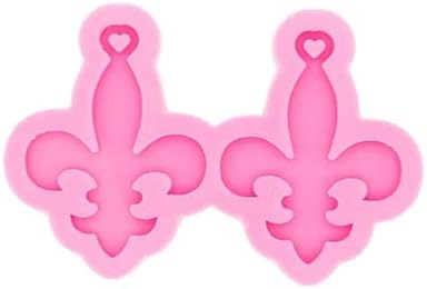 Mixed Media - Shiny Small Fleur de lis Earring Mold - Fleur de lis Earring Silicone Mold - Resin Mold