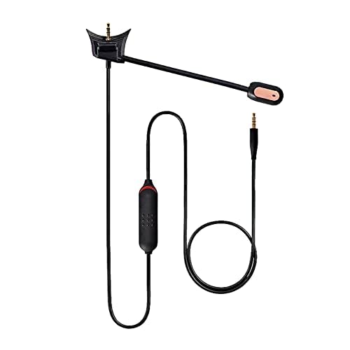 Microphone Cable Fit for Bose QC35 Gaming Headphone,Noise Reduction Detachable Microphone Line 1st 2nd Generation Universal Gaming Headphone Cable