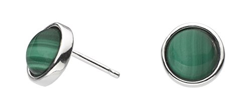 Dew Sterling Silver Round Stud Earrings