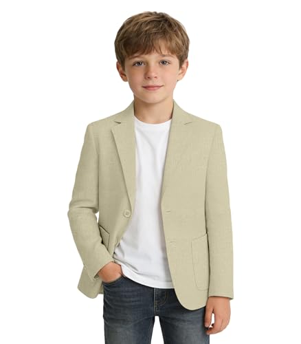 Boys Linen Blazers Lightweight Jacket Boy Teen Sport Coat for Wedding at Amazon