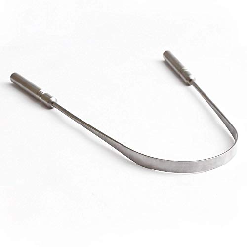 Tounge Scraper Cleaner, 2-Pack Stainless Steel Tongue Cleaner Silver Tongue Scarper