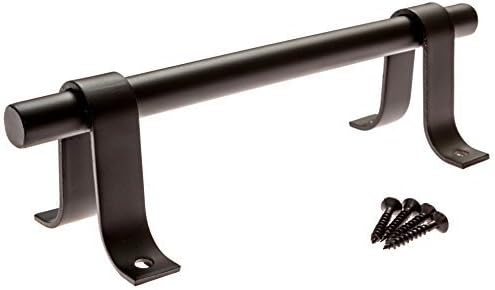 Sliding Barn Door Handle Pull, Premium Carbon Steel, Matte Black, Free Screws Included, 8"