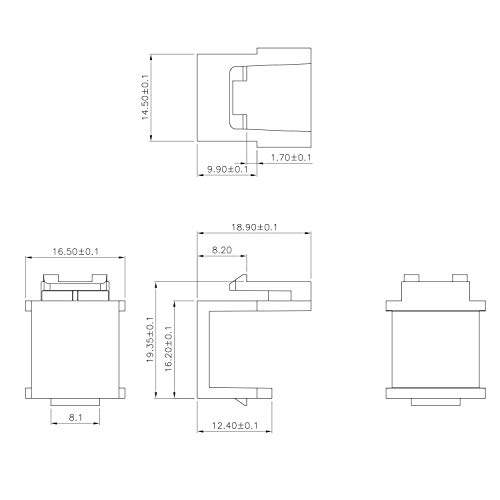 LINKOMM (20 Pack) Multimedia Blank Keystone Jack Insert, White