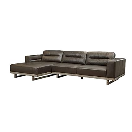Amazon Com Overstock Lazzaro Leather Cooper Sofa Sectional