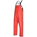 Grundens Men’s Shoreman Bib Pants | Stain-Resistant, Waterproof Seafood Processing Bibs, Orange, Medium