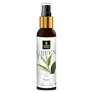 Good Vibes Green Tea Glow Toner 200 ml, Hydrating Purifying Anti Acne Moisturizing Revitalizing Facial Spray Toner for…