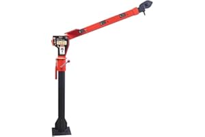 Rock-Hulk Pickup Truck Jib Crane - 1100lb Capacity Folding Truck-Mounted Design, Painted Steel with 360° Swivel