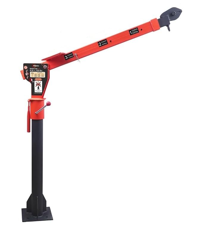 Photo 1 of Rock-Hulk Pickup Truck Jib Crane - 1100lb Capacity Folding Truck-Mounted Design, Painted Steel with 360° Swivel