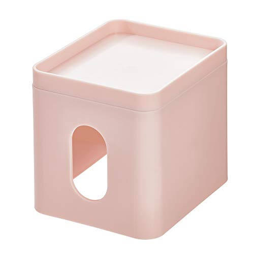 iDesign Cade Facial Tissue Cover, Boutique Box Bathroom Holder for Vanity, Countertops, Desk, Office, Dorm, Blush