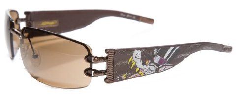 Ed Hardy Ehs-016 Love Boy Sunglasses - Latte/Brown