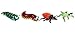 Looking Glass Miniature Collectible - Caterpillar / Centipede / Beetle / Praying Mantis (4-Pack)