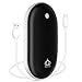 XGUO Rechargeable Hand Warmer Reliable Double-Side Heating Pocket Hand Warmers Electric Handwarmers 5200mAh Portable USB PowerBank Best Gift for Lover Family Women Mom Father in Winter (Black)