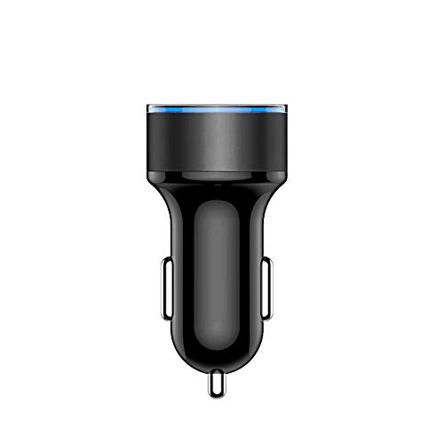 JP-DPP9 Car Charger, 2.1A Dual USB Smart Port Charger with Blue Led Light Display Screen,Suitable for Most Phones/Tablet Pc/Navigator/PDA/PSP/MP3/MP4/GPS, and Other Digital Devices (A)