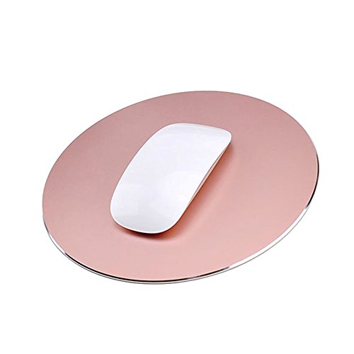WENEWER Aluminium Gaming Mouse Pad Non-slip Dual Surface Available for Fast and Accurate Control (Rose Gold)