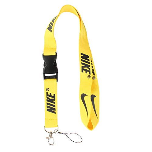 Lanyard Keychain Holder Keychain Key Chain Black Lanyard Clip with Webbing Strap (Nike Yellow)