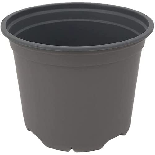 Nutley's 13cm 1 Litre Grey Round Plastic Plant Pots (Pack of 50)