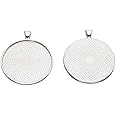 10pcs 40mm Round Cabochon Pendant Blank Base Settings Antique Silver Jewelry Bezel Blanks For Necklace DIY Making Supplies