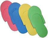 JOVANA 96 Pair Disposable Foam Pedicure Slippers Multi Color Flip Flop Salon Nail Spa