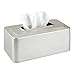 mDesign Metal Modern Tissue Box Cover Decorative Rectangular Facial Tissues Holder for Bathroom, Vanity, Countertop, Bedroom, Night Stand; Holds Tissue Boxes up to 4