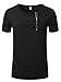 NITAGUT Mens Hipster Hip Hop Elong Crewneck T-shirt, Large/Chest 39-41, 02Black