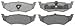 ACDelco Silver 14D658 (19286061) Organic Rear Disc Brake Pad Set
