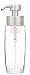 Rail19 Large Glass Foaming Soap Dispenser with Metal Pump, 10oz (Stainless)