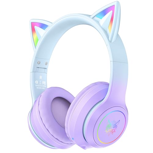 ONITOON Cat Ear Bluetooth Headphones Micphone