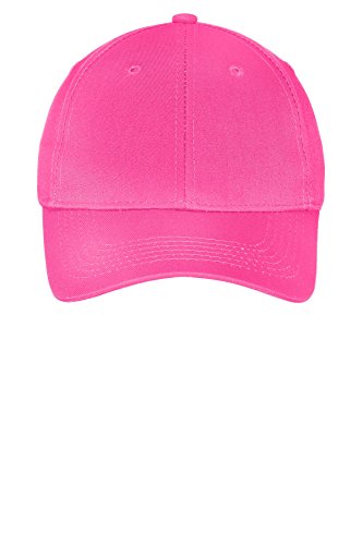 Port & Company - Youth Six-Panel Twill Cap. YCP80 Neon Pink OSFA