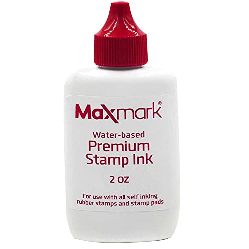 MaxMark Premium Refill Ink for self Inking Stamps and Stamp Pads, Red