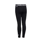 Under Armour Boys' HeatGear Armour Fitted Leggings, Black/Black, Youth X-Large