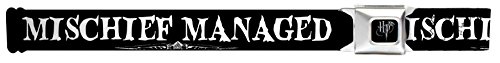 Harry Potter Mischief Managed Black/white Seatbelt Belt